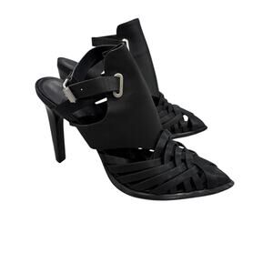 Allsaints Tao Heels Weaved Pointed Toe Leather Women's 38/ US 8